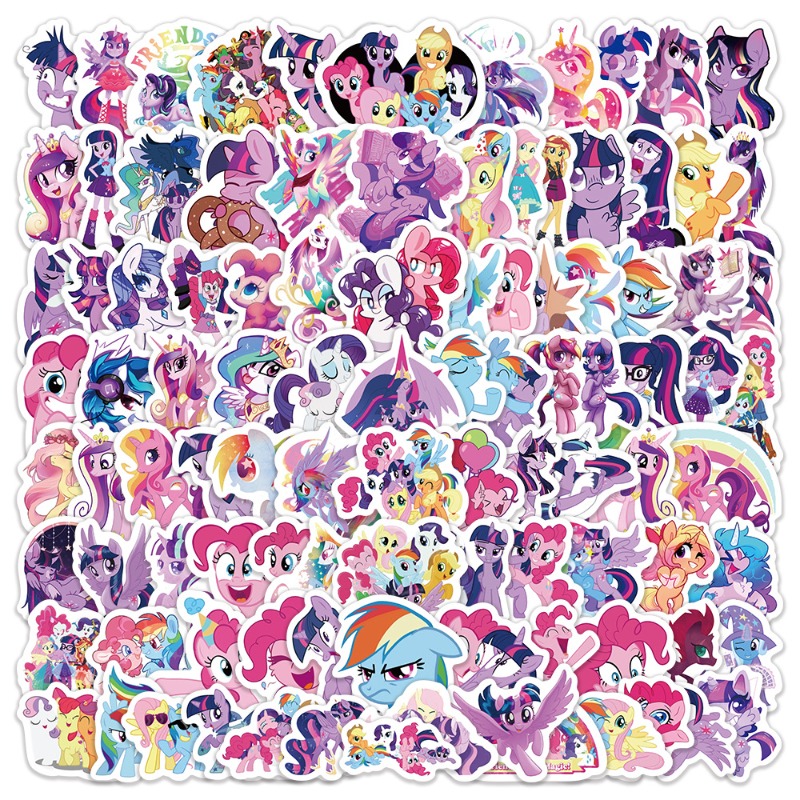 Free Anime Merchandise - 100 個漫画マイリトルポニートワイライトスパークルパターンステッカーアニメ商品かわいい装飾小さなギフト