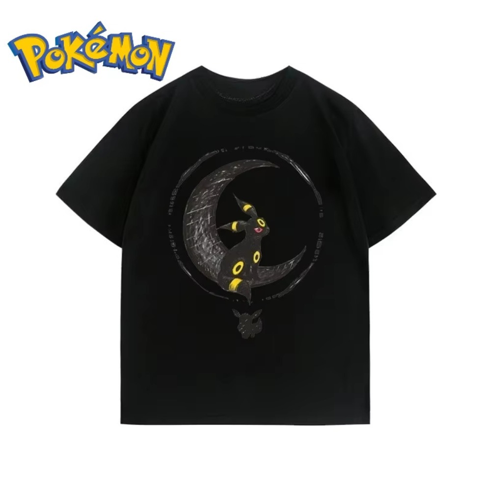 Anime Merchandise Store In Japan - 夏新作ポケモン漫画ウムレオンプリント Tシャツ男性と女性の Y2K 原宿ルーズカジュアルトレンド多用途半袖