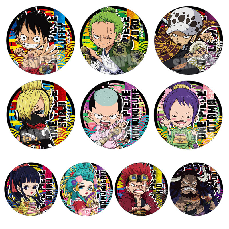 Anime Merchandise For Kids - ワンピース Qバージョン アニメバッジ ルフィ トラファルガー・ロー ユースタス・キッド
