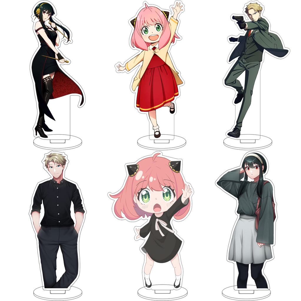 Free Anime Merchandise - 16 センチメートルアニメ SPY×FAMILY ヨールフォージャーアーニャフォージャーロイドフォージャーボンドフォージャーコスアクリルフィギュアスタンド装飾品クリスマスギフト