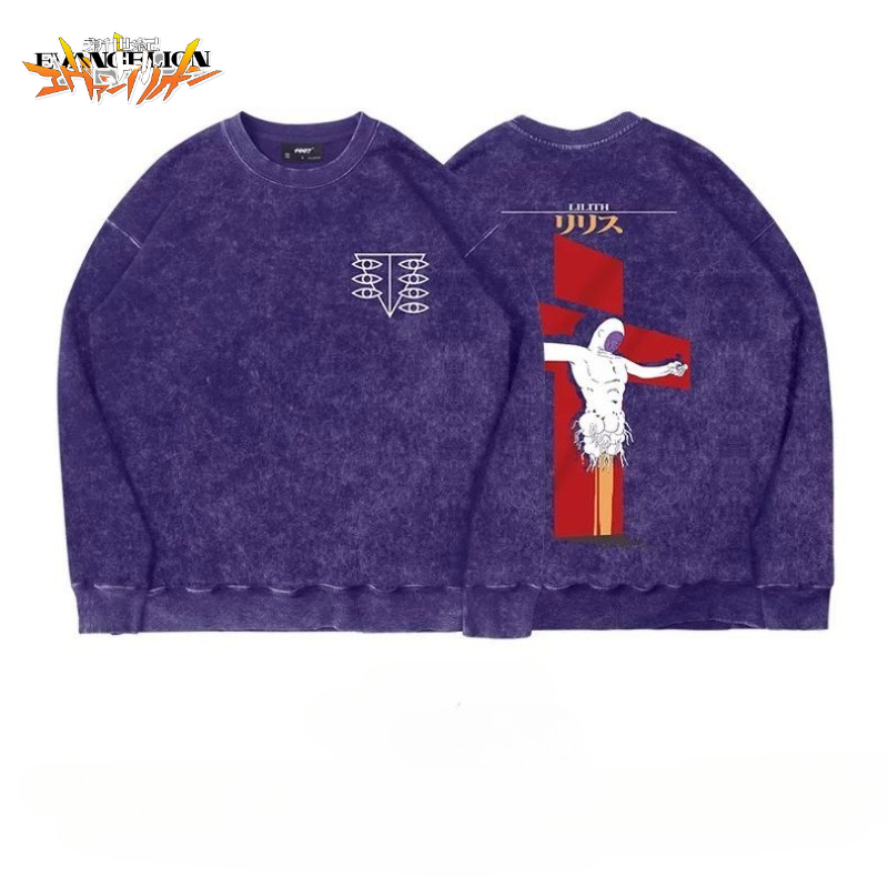 Anime Merchandise Jacket - EVA-01 テストタイプアニメグッズ漫画和風ウォッシュドヴィンテージレトロ Tシャツメンズ春の新作スウェットジャケットギフト
