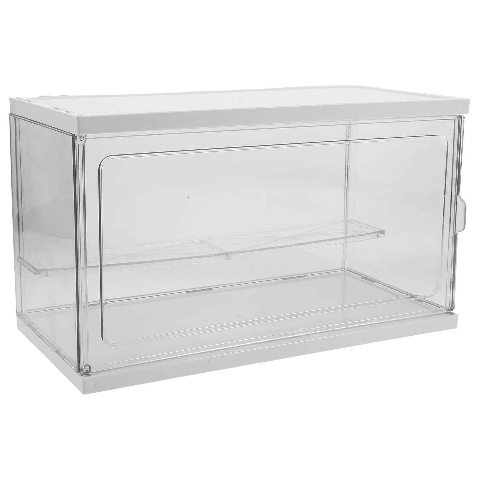 Figure Display Box - アクションフィギュア用クリア透明ディスプレイキャビネット 収納ケース デスクトップオーガナイザー 省スペースショーケースボックス リビングルーム用