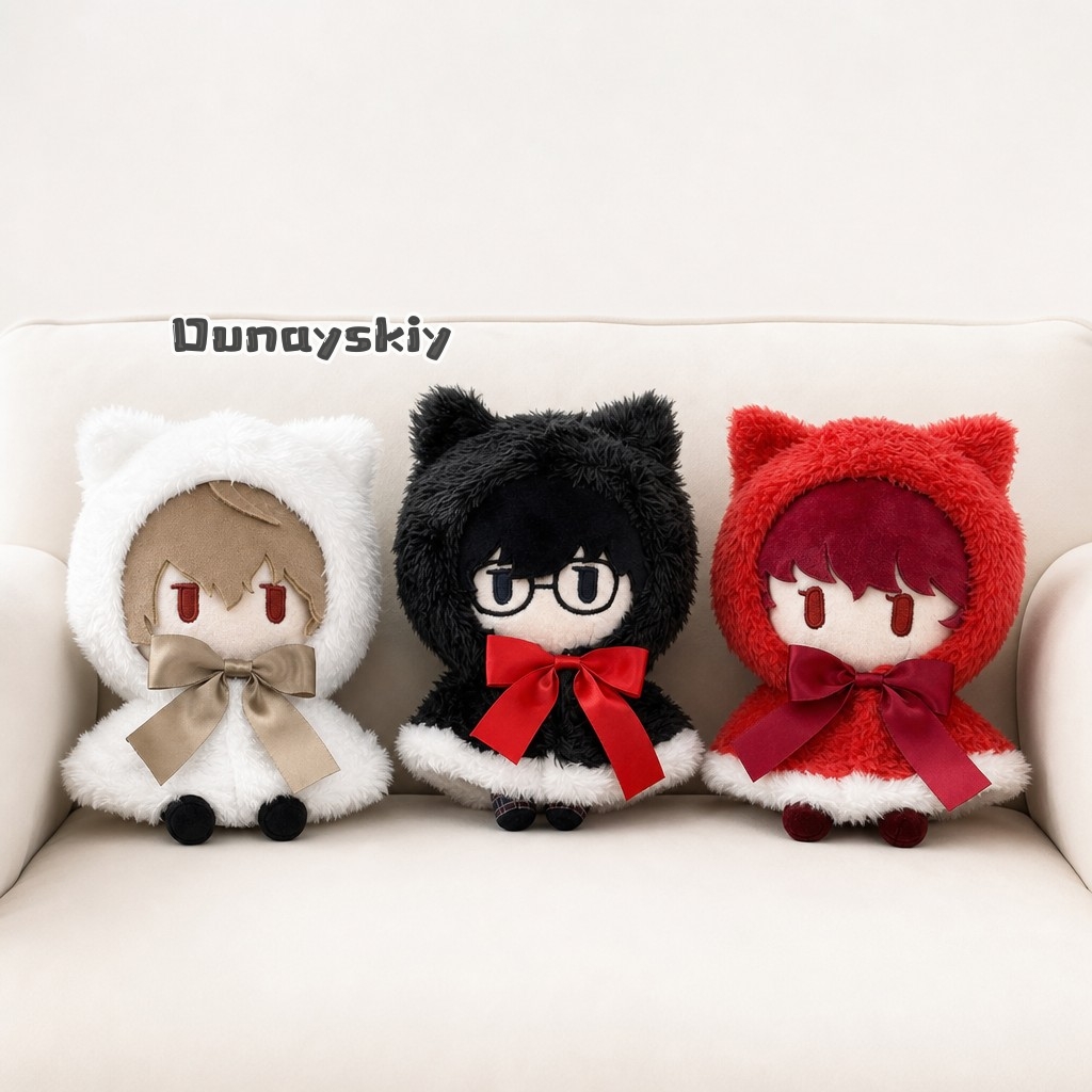 Anime Merchandise Dress - ペルソナ 5 ロイヤルぬいぐるみアニメ商品ソフトぬいぐるみフード付きケープぬいぐるみアニメファンのためのホームルーム装飾ギフト