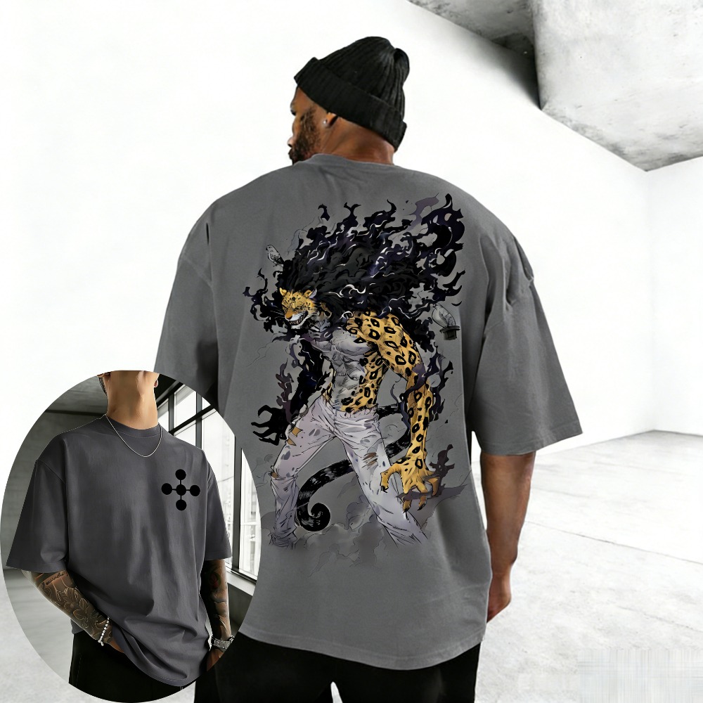 Anime Merchandise Store In Japan - 2026年新作ホットサマーワンピース ロブ・ルッチ ユニセックスコットンTシャツ 夏向け2026人気アニメプリント ルーズカジュアル親子トップス