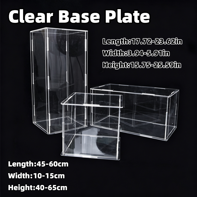 Figure Display Box - 自己組み立て式 透明アクリルディスプレイケース ボックス 防塵カバー付き 収納ボックス アートデコレーション