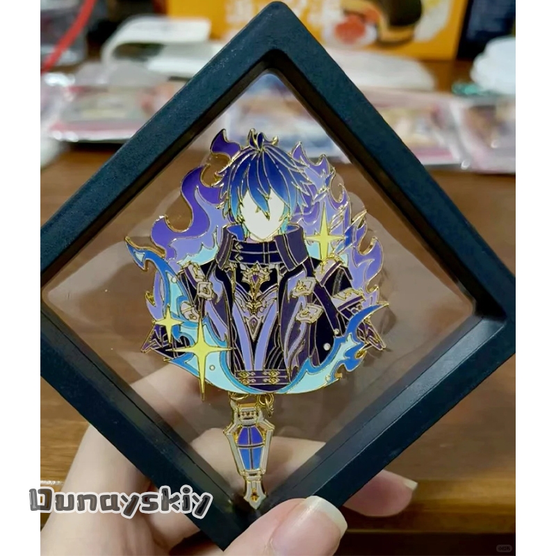 Anime Merchandise Jacket - CR6.18*原神インパクト プルーン六角形オリジナル同人ピンエッチングバッジ、バックパックアクセサリー、コスプレピンバッジ、ゲームグッズ