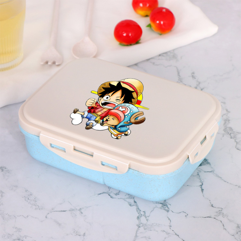 ワンピース少年少女弁当弁当箱ポータブル食品ボックス電子レンジ - Anime One Piece Merchandise のレビューと価格