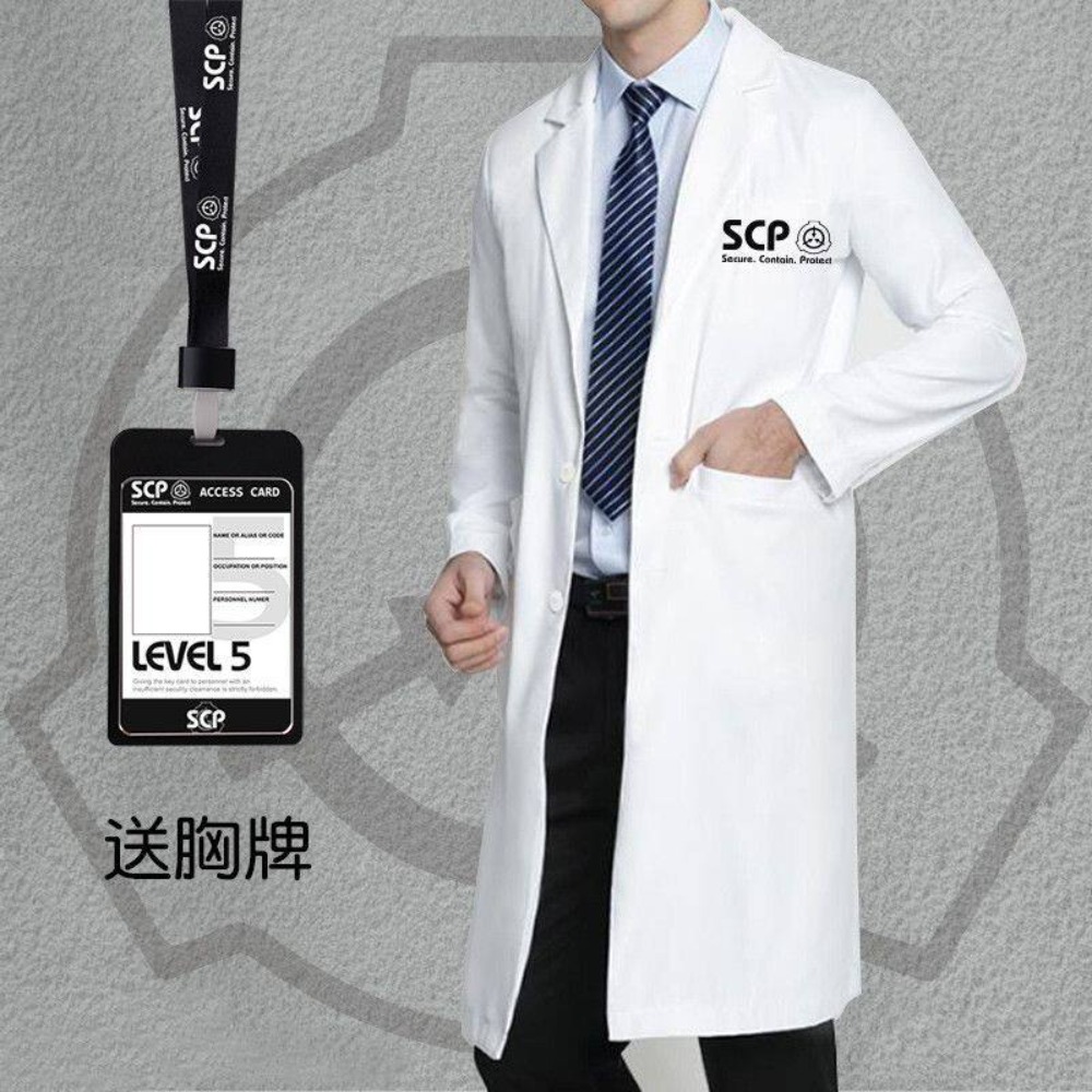 SCPグッズ 白い白衣 アニメコスプレ衣装 ジャケット シャ - Anime Merchandise Jacket のレビューと価格