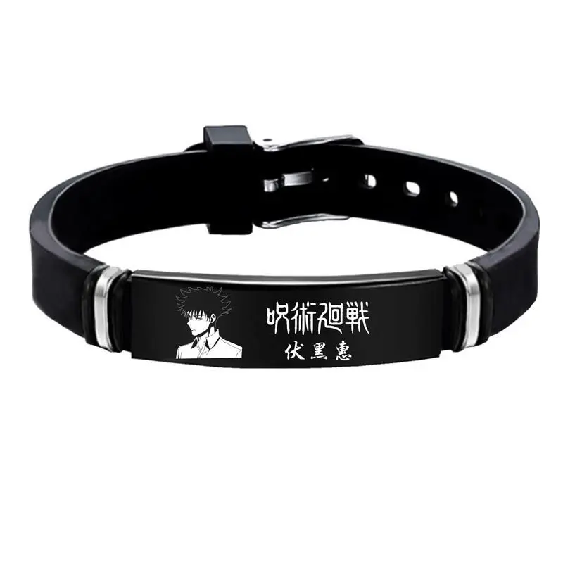 Satoru Gojo-ステンレス鋼のシリコンブレスレット, - Jjk Anime Merchandise のレビューと価格