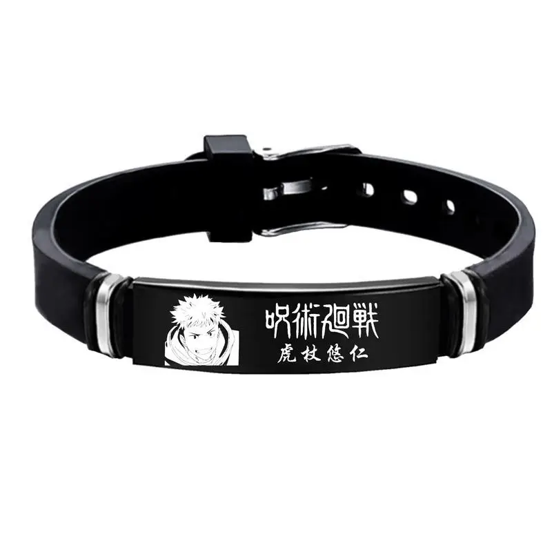 Satoru Gojo-ステンレス鋼のシリコンブレスレット, - Jjk Anime Merchandise のレビューと価格