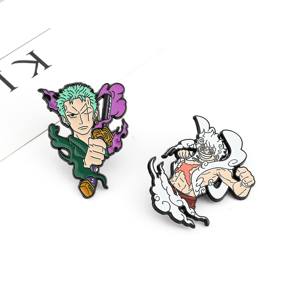 日本の漫画アニメキャラクター商品ワンピースブローチルフィゾロ - Zoro Anime Merchandise のレビューと価格