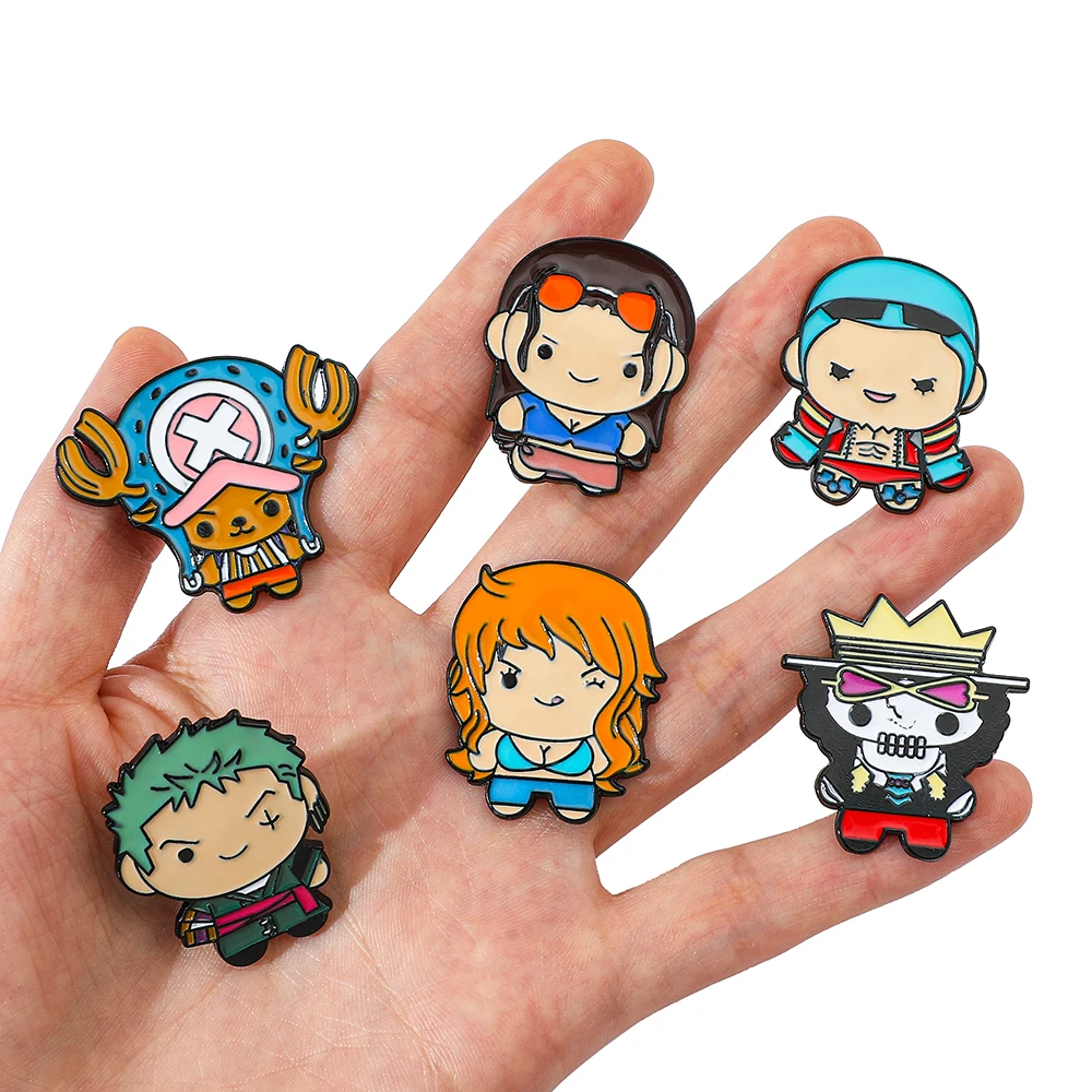 9 個クリエイティブ漫画ブローチアニメワンピースエナメルピン - Anime One Piece Merchandise のレビューと価格