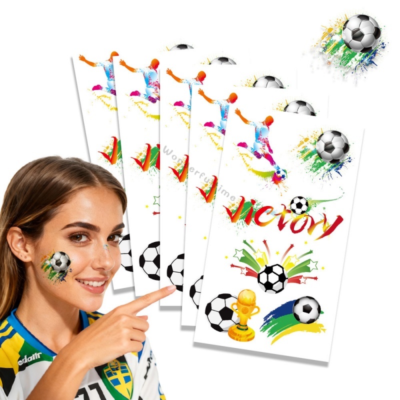 5/10枚セット スポーツファンフェイスステッカー アソート - Sticker Sheet Set のレビューと価格