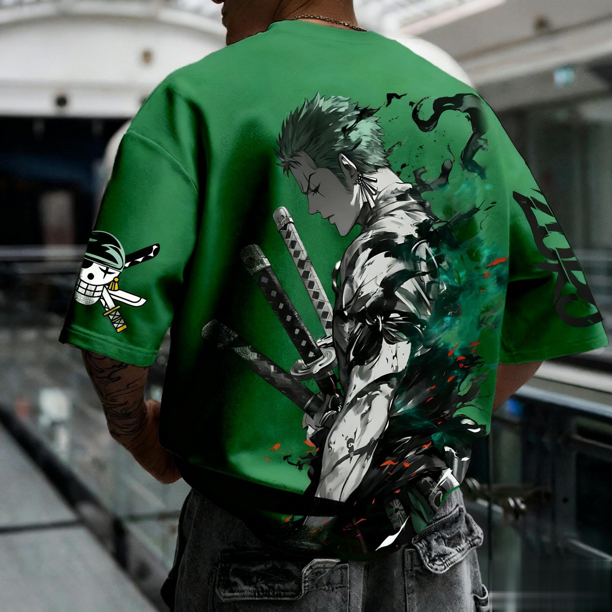 夏 Y2K アニメ ワンピース ゾロ グラフィック Tシャツ - Zoro Anime Merchandise のレビューと価格